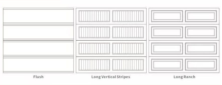 Garage door layout styles